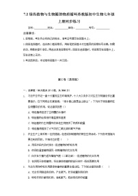 初中苏教版第二节 绿色植物与生物圈的物质循环精品测试题