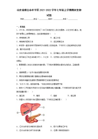 山东省烟台市牟平区2021-2022学年七年级上学期期末生物试题(含答案)