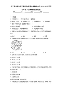 辽宁省阜新市蒙古族自治县蒙古族初级中学2021-2022学年七年级下学期期中生物试题(含答案)