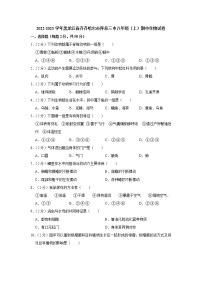 黑龙江省齐齐哈尔市拜泉三中2022-2023学年八年级上学期期中生物试卷(含答案)