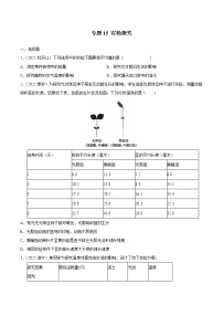 2020-2022年全国中考生物3年真题汇编 专题15 实验探究（学生卷+教师卷）