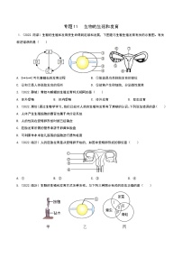 2020-2022年山东中考生物3年真题汇编 专题11 生物的生殖和发育（学生卷+教师卷）