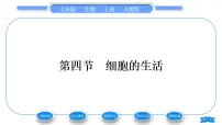 初中生物人教版 (新课标)七年级上册第四节 细胞的生活习题ppt课件
