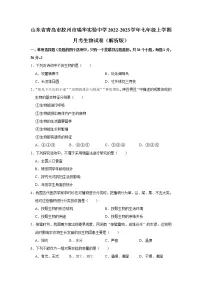 山东省青岛市胶州市瑞华实验中学2022-2023学年七年级上学期月考生物试卷(含答案)