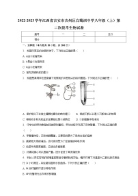 江西省吉安市吉州区白鹭洲中学2022-2023学年八年级上学期第二次段考生物试卷(含答案)