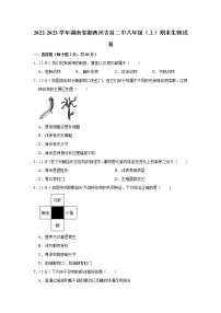 湖南省湘西州吉首二中2022-2023学年八年级上学期期末生物试卷(含答案)