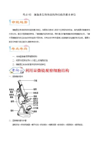 初中生物中考复习 考点02 细胞是生物体结构和功能的基本单位（考点详解）-备战2021年中考生物考点微专题