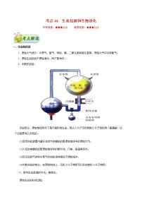 初中生物中考复习 考点44 生命起源和生物进化-备战2021年中考生物考点一遍过