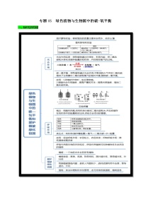 初中生物中考复习 专题05 绿色植物与生物圈中的碳-氧平衡（原卷版）