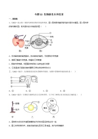 初中生物中考复习 专题11 生物的生殖和发育-2022年中考生物真题分项汇编 （全国通用）（原卷版）