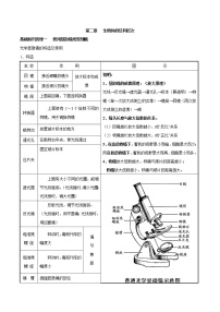 初中生物中考复习 专题二 生物体的结构层次-2021年中考生物核心考点必背合集