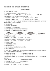 河南省开封市祥符区2022-2023学年八年级上学期期末生物试题（含答案）