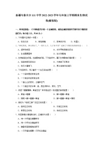 新疆乌鲁木齐市第111中学2022-2023学年七年级上学期期末生物试卷（含答案）