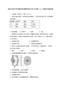 湖北省孝感市汉川市2022-2023学年七年级上学期期末生物试卷（含答案）