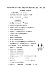 2022-2023学年广东省云浮市罗定市培献中学八年级（下）月考生物试卷（3月份）（含解析）