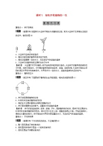 初中生物中考复习 2019年中考生物总复习主题三生物圈中的绿色植物课时5被子植物的一生