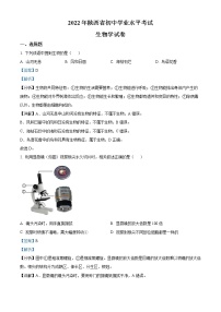 初中生物中考复习 精品解析：2022年陕西省中考生物真题（A卷）（解析版）