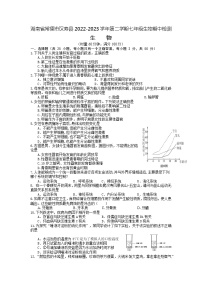 湖南省常德市汉寿县2022-2023学年七年级下学期期中检测生物试题