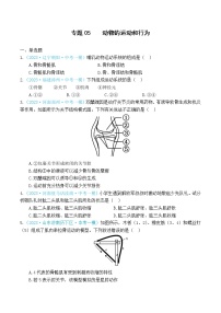 专题05 动物的运动和行为-学易金卷：2023年中考生物一模试题分项汇编（全国通用）