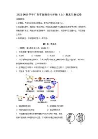 2022-2023学年广东省深圳市七年级（上）期末生物试卷(含解析）