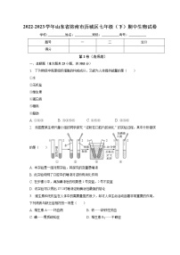 山东省济南市历城区2022-2023学年七年级下学期期中考试生物试卷(含答案)