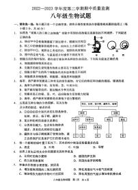 山东省枣庄市峄城区2022-2023学年八年级下学期期中生物试卷