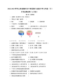 2022-2023学年山东省德州市宁津县第六实验中学七年级（下）月考生物试卷（4月份）（含解析）