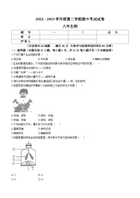 辽宁省铁岭市西丰县2022-2023学年八年级下学期期中生物试题（含答案）