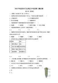 2023年北京市门头沟区中考生物二模试卷（含解析）