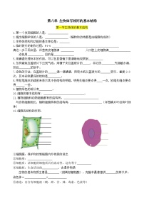 第八章 生物体有相同的基本结构——【期末复习】七年级生物章节知识点梳理（苏科版七下）