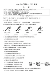 2020北京西城初一(上)期末生物含答案
