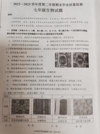 江苏省连云港市灌云县2022-2023学年七年级下学期期末学业质量监测生物试卷