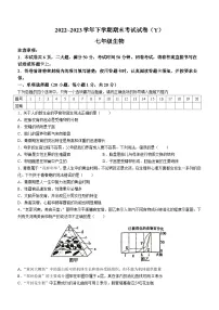 河南省漯河市舞阳县2022-2023学年七年级下学期期末生物试题(含答案)