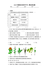 2023年湖南省岳阳市中考二模生物试题(含解析)