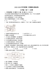 江西省南昌市2022-2023学年七年级下学期期末生物试题（含答案）