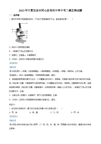 精品解析：2023年宁夏吴忠市同心县韦州中学中考二模生物试题（解析版）