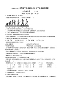 山东省临沂市罗庄区2022-2023学年七年级下学期期末生物试题