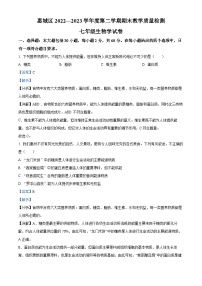 精品解析：广东省惠州市惠城区2022-2023学年七年级下学期期末生物试题（解析版）