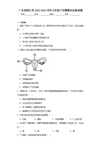 广东省阳江市2022-2023学年七年级下学期期末生物试题（含答案）