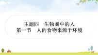 人教版中考生物复习主题四生物圈中的人第一节人的食物来源于环境教学课件