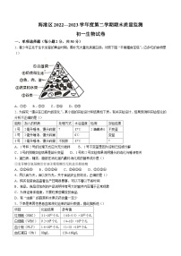 河北省秦皇岛市海港区2022-2023学年七年级下学期期末生物试题