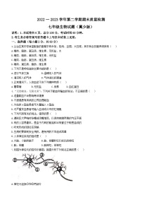 河北省邯郸市广平县2022-2023学年七年级下学期期末生物试题（含答案）