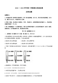 山东省滨州市惠民县2022-2023学年七年级下学期期末生物试题（含答案）