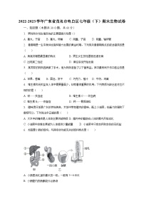 2022-2023学年广东省茂名市电白区七年级（下）期末生物试卷（含解析）