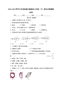 江苏省盐城市建湖县2022-2023学年七年级下学期期末生物模拟试卷（含答案）