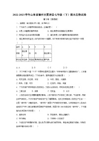 2022-2023学年山东省德州市夏津县七年级（下）期末生物试卷（含解析）