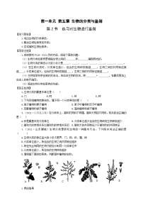 初中生物冀少版七年级上册第二节 练习对生物进行鉴别优秀导学案及答案