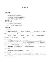 初中生物鲁科版 (五四制)八年级上册第三节 社会行为优质导学案