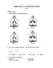 鲁科版 (五四制)七年级上册第二节 发生在肺内的气体交换优秀综合训练题