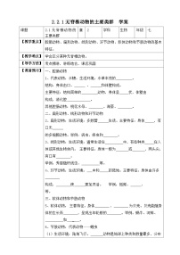 初中济南版第一节 无脊椎动物的主要类群优秀学案